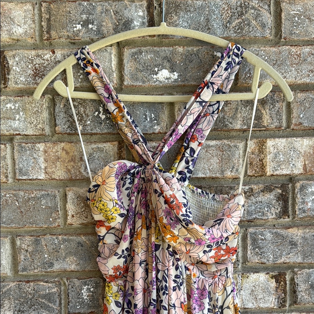 Vici Purple and Pink Halter Maxi Sundress - Picture 3 of 5